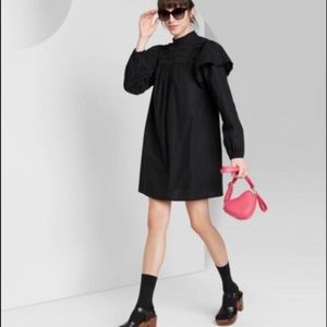 Black Poplin Dress NWT